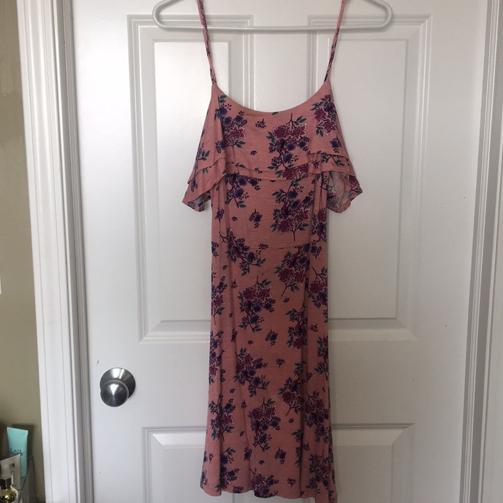 Pink floral dress